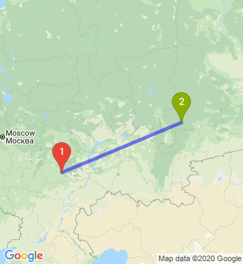 Маршрут из Пензы в Ревду