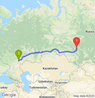 Маршрут из Томска в Саратов