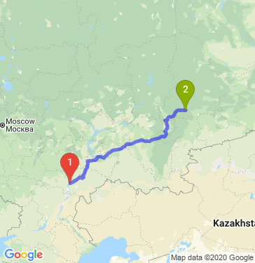 Маршрут из Энгельса в Екатеринбург