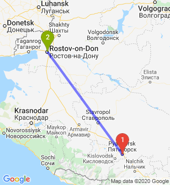 Маршрут из Пятигорска в Ростов-на-Дону