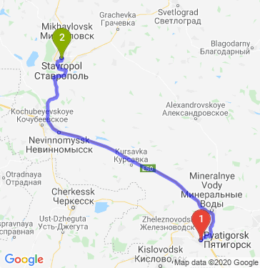 Маршрут из Пятигорска в Ставрополь