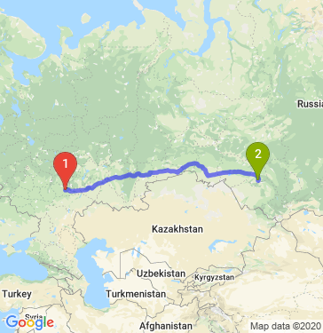 Маршрут из Пензы в Дорогина Заимку