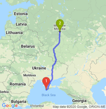 Маршрут из Севастополя в Россию
