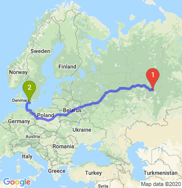 Маршрут из Перми в Мальмё