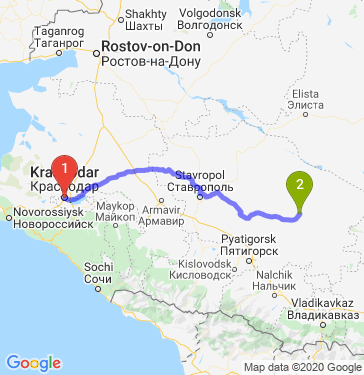 Краснодар буденновск карта