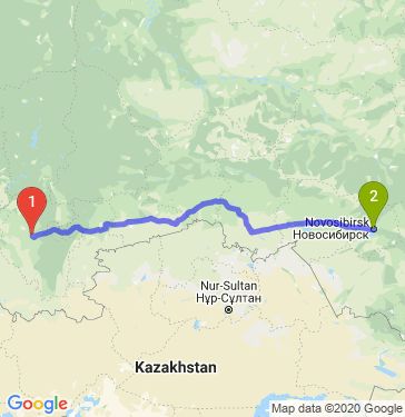 Маршрут из Уфы в Новосибирск