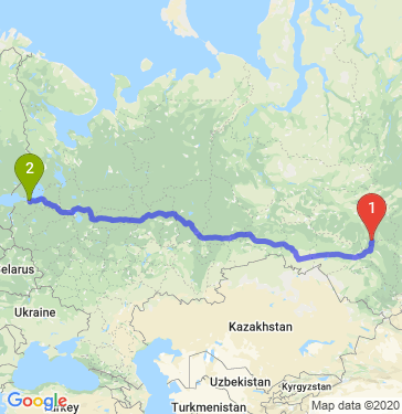Маршрут из Томска в Металлостроя