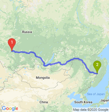 Маршрут из Томска в Хабаровск