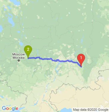 Маршрут из Уфы в Владимира