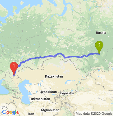 Маршрут из Волгограда в Красноярск