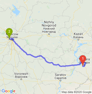 Маршрут из Новокуйбышевска в Дедовска