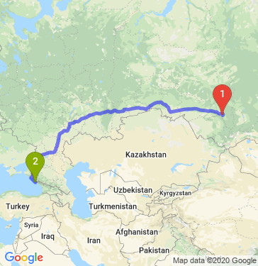 Маршрут из Белова в Мацеста