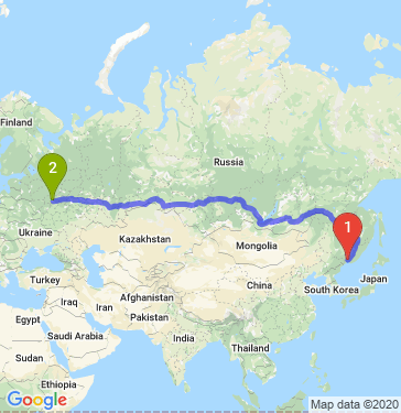 Маршрут из Уссурийска в Балашиху