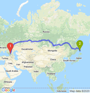 Маршрут из Минеральных Вод в Невельск