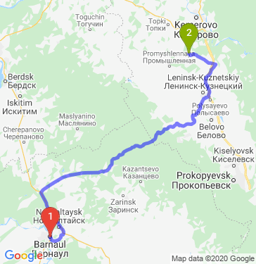 Маршрут из Барнаула в Плотниково