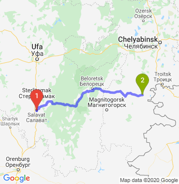 Маршрут из Салавата в Чесму