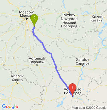 Маршрут из Волгограда в Коломну