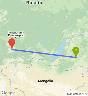 Маршрут из Абакана в Читу
