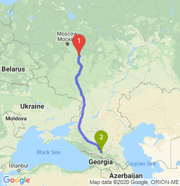 Маршрут из Рязани в Нальчика