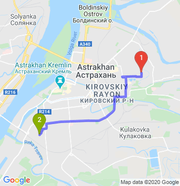 Маршрут по Астрахани