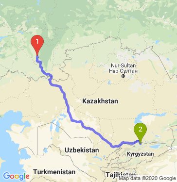 Маршрут из Салавата в Бишкек