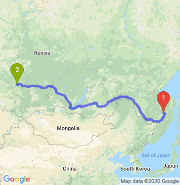 Маршрут из Комсомольска-на-Амуре в Томск