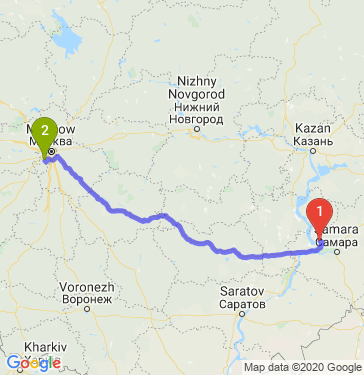 Маршрут из Тольятти в Москву