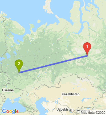 Маршрут из Нижневартовска в Москву