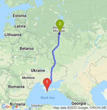 Маршрут из Симферополя в Ивантеевку