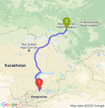Карта новосибирск бишкек