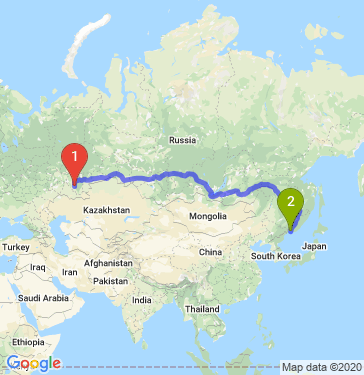 Маршрут из Стерлитамака в Владивосток