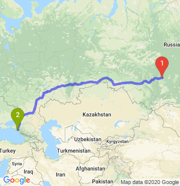Маршрут из Ачинска в Горячий Ключ
