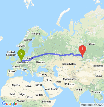 Маршрут из Барнаула в Франкфурт-на-Майне