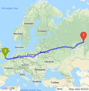 Маршрут из Перми в Лондон