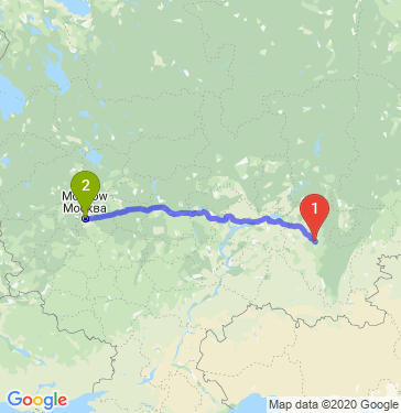 Маршрут из Уфы в Москву