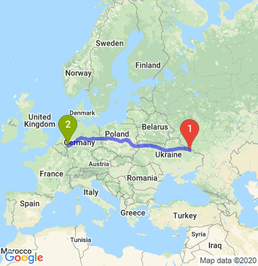Маршрут из Белгорода в Мёнхенгладбах