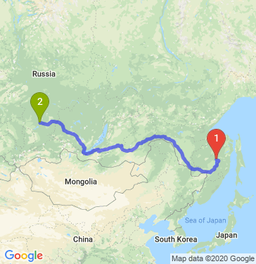 Маршрут из Комсомольска-на-Амуре в Красноярск