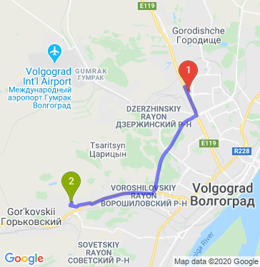 Маршрут по Волгограду