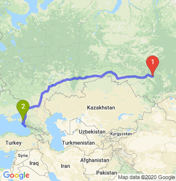 Маршрут из Кемерова в Сочи