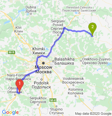 Маршрут из Совхоз Победы в Кольчугино