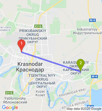 Маршрут по Краснодару