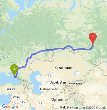 Маршрут из Томска в Геленджик