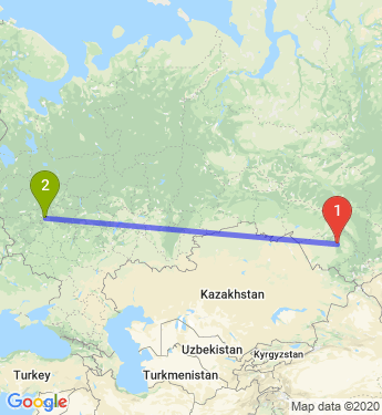 Маршрут из Барнаула в Москву