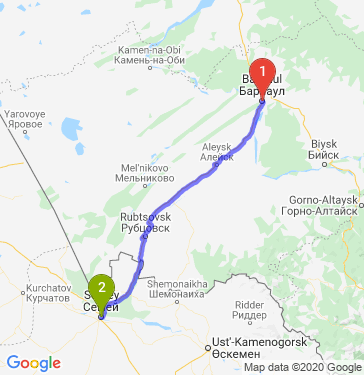 Маршрут из Барнаула в Семея
