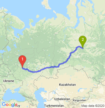 Маршрут из Рязани в Нижневартовск