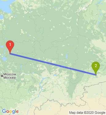 Маршрут из Вологды в Каргаполье