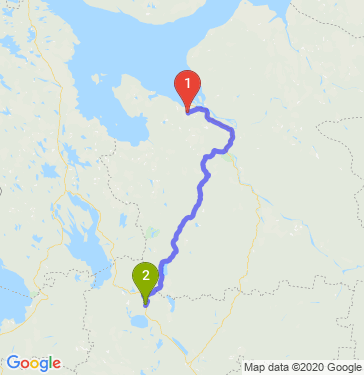 Маршрут из Волости в Острова