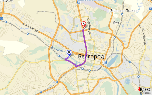 Маршрут по Белгороду