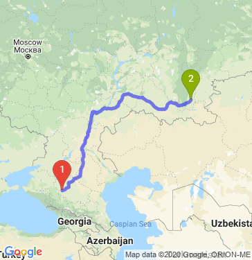 Маршрут из Ставрополя в Баймака