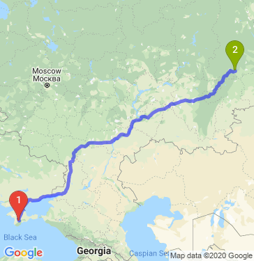 Маршрут из Симферополя в Красное